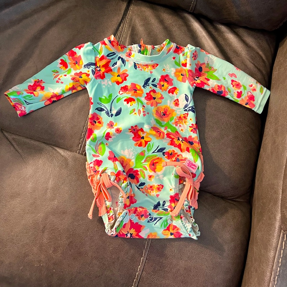 Ruffle Butts Infant Rashguard Swimsuit
